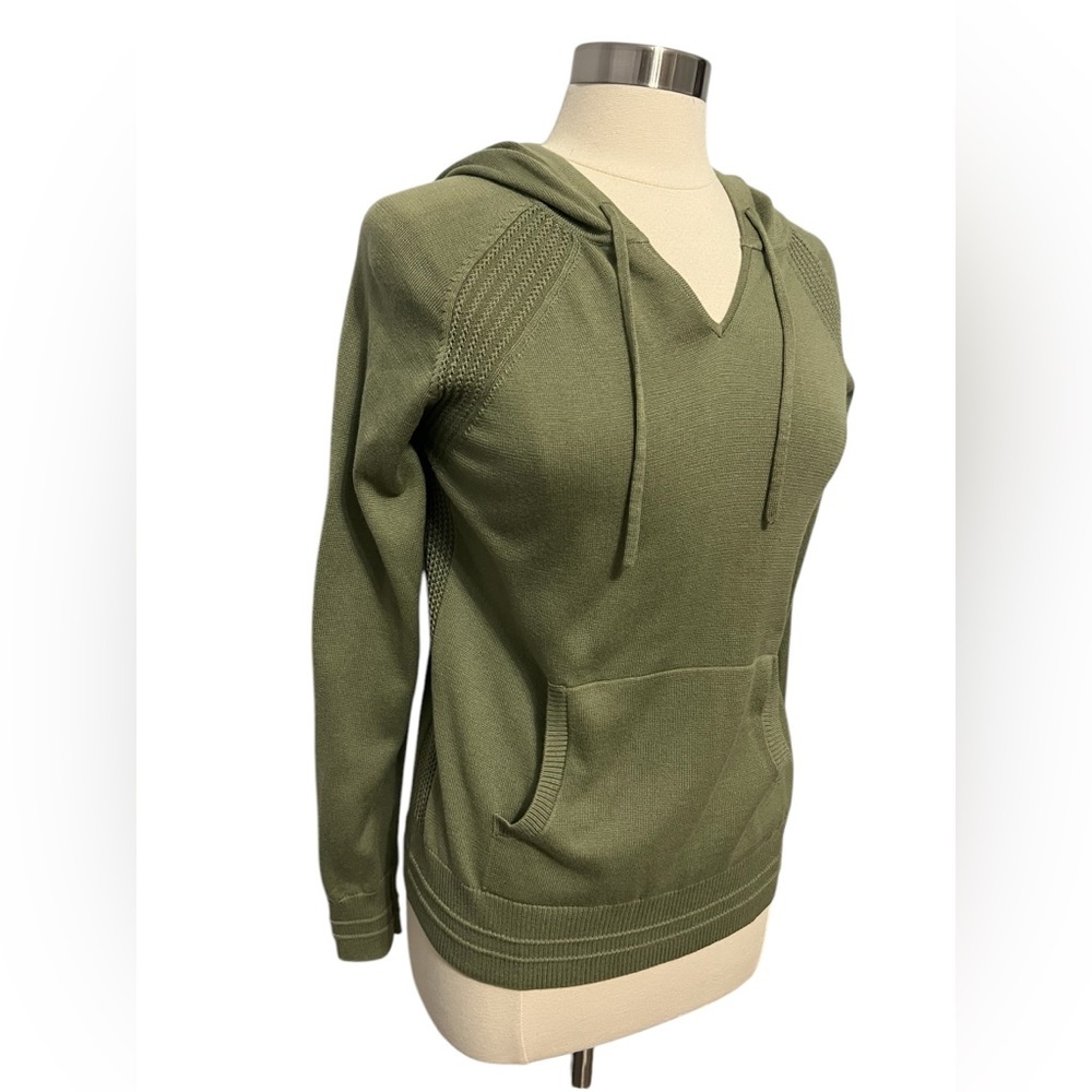 Athleta Evergreen Hoodie S Green Pullover Athleisure Cozy